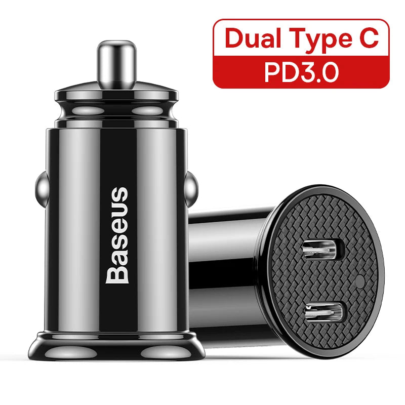 Carregador Veicular USB 30W - Carregamento Rápido Quick Charge