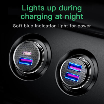 Carregador Veicular USB 30W - Carregamento Rápido Quick Charge