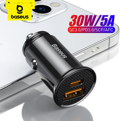 Carregador Veicular USB 30W - Carregamento Rápido Quick Charge