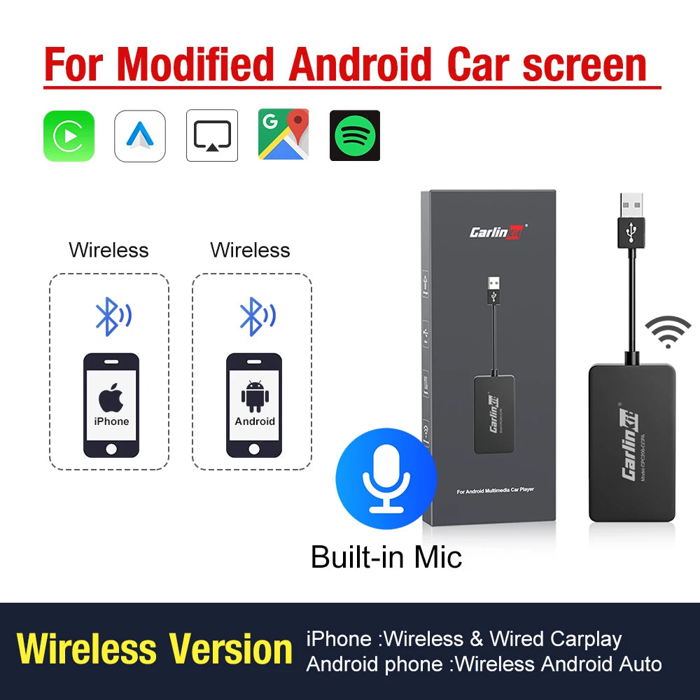 Adaptador Carplay sem Fio - Converta seu Carro para Wireless
